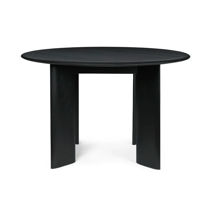 Ferm Living - Bevel Tisch, Ø 117 x H 73 cm, Buche schwarz geölt