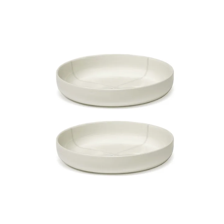 Zuma tiefer Teller by Kelly Wearstler, Ø 20,5 cm, Salt / weiss (2er-Set) von Serax