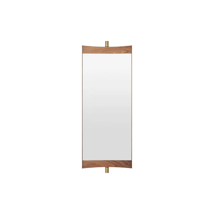 Gubi - Vanity 1 Wandspiegel, 74 x 28 cm, Amerikanisches Walnuss