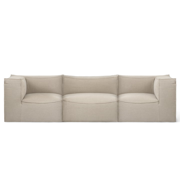 ferm Living - Catena Modular 3-Sitzer Sofa, natur (Rich Linen)