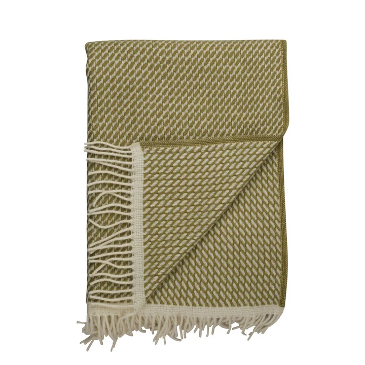 Mello Wolldecke, 210 x 150 cm, leaf green von Røros Tweed 