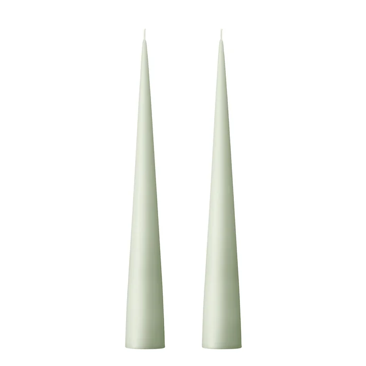 ester & erik - Kegelkerze, 37 cm, No. 03, water mint / matt (2er-Set)