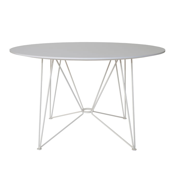 The Ring Table, H 74 x Ø 120 cm, HPL weiss von Acapulco Design