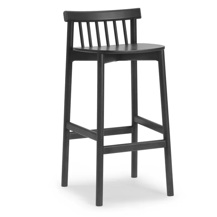Pind Barstuhl, 75 cm, schwarz gebeizt von Normann Copenhagen