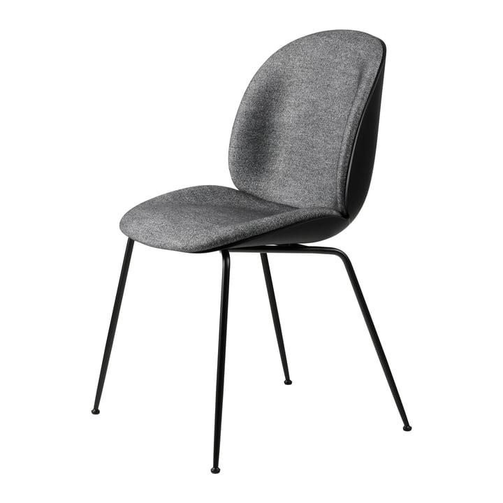 Gubi - Beetle Dining Chair Frontpolsterung (Conic Base), Schwarz /  Enzo Degli Angiuoni (0023)