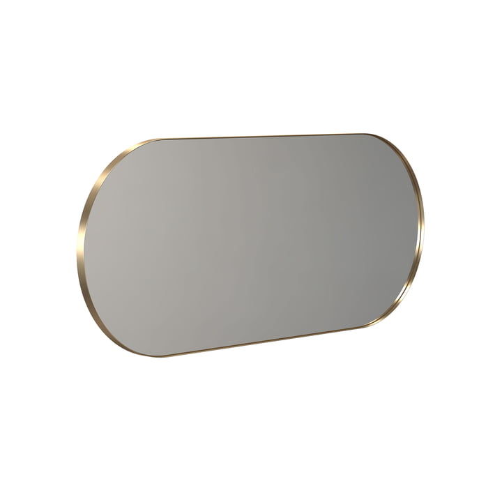 Frost - Unu Wandspiegel 4146 mit Rahmen, oval, 60x140 cm, gold gebürstet