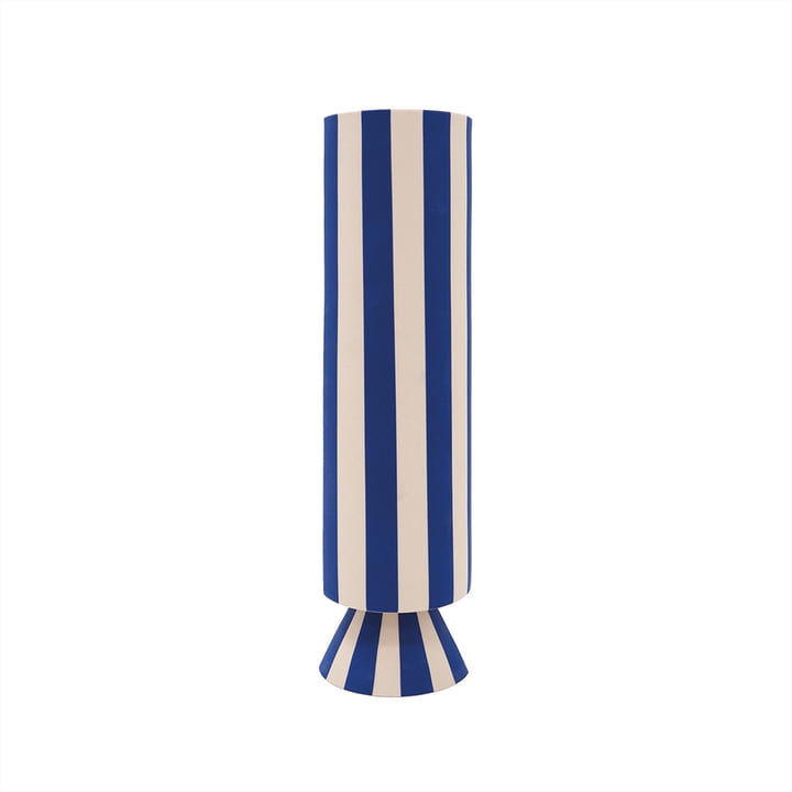 OYOY - Toppu Vase, Ø 8,5 x H 31 cm, optic blue (Limited Edition)