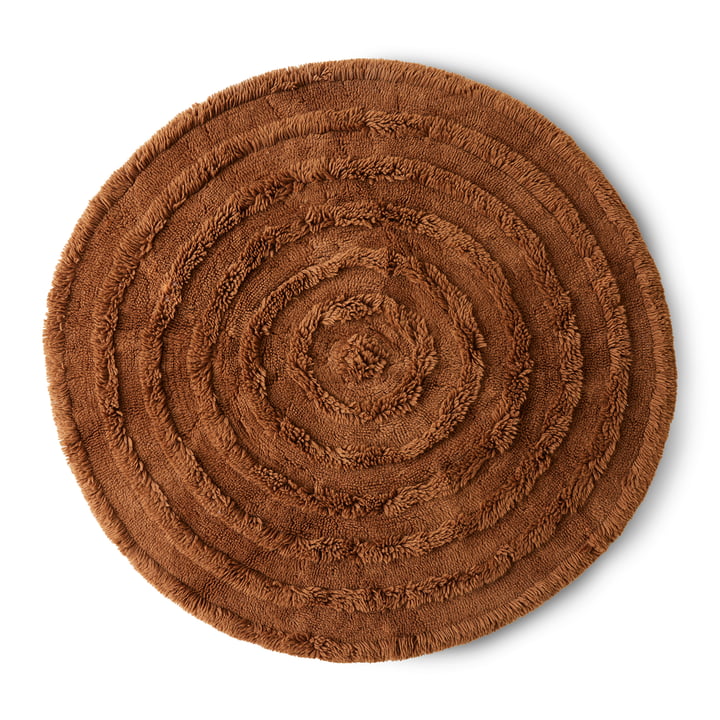HKliving - Wollteppich, Ø 150 cm, mahogany