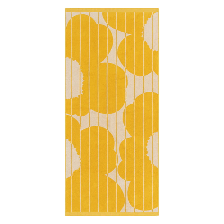 Vesi Unikko Handtuch, 70 x 150 cm, spring yellow / ecru von Marimekko