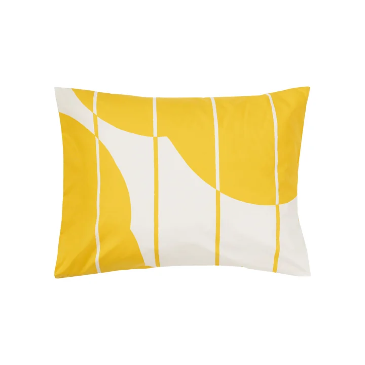 Vesi Unikko Kopfkissenbezug, 50 x 60 cm, spring yellow / ecru von Marimekko