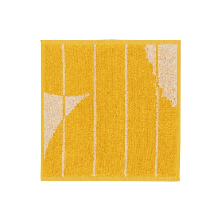 Vesi Unikko Mini-Handtuch, 30 x 30 cm, spring yellow / ecru von Marimekko