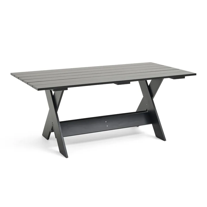 Crate Dining Table, L 180 cm, black von HAY