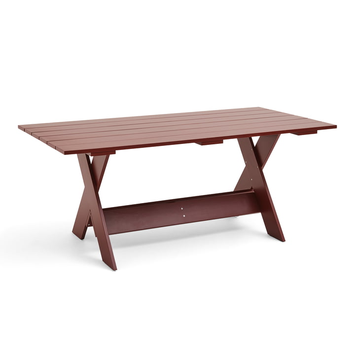 Crate Dining Table, L 180 cm, iron red von Hay