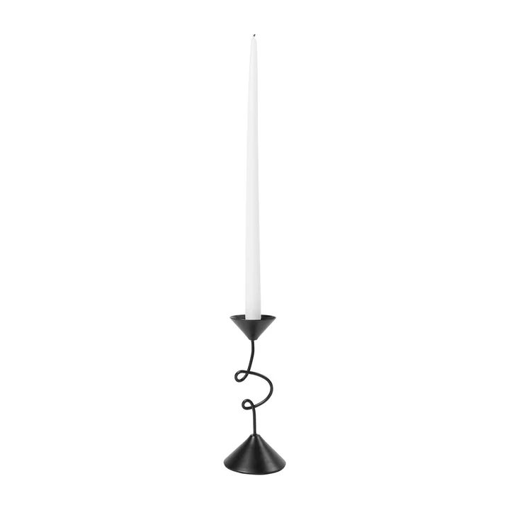 Selma Kerzenhalter, 19,5 cm, schwarz von Broste Copenhagen