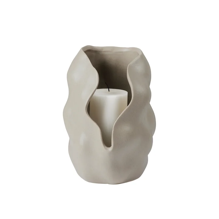 Broste Copenhagen - Hekla Kerzenhalter, Ø 18,6 x H24 cm, dove grey