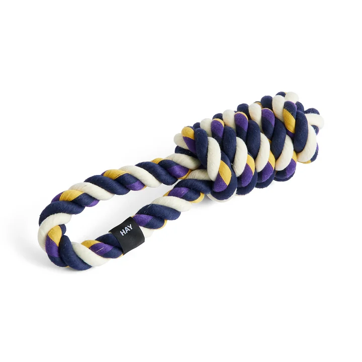 Dogs Rope Spielzeug, blau / lila / ocker von HAY