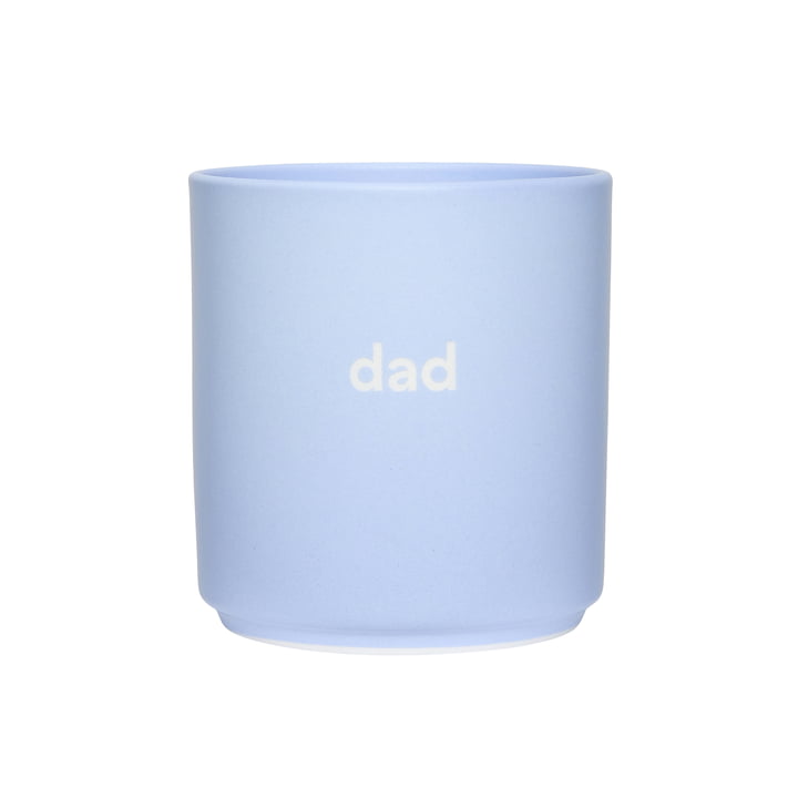 AJ Favourite Porzellan Becher, dad / dusty blue von Design Letters