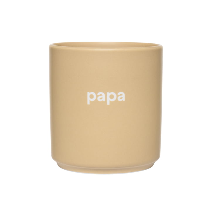 AJ Favourite Porzellan Becher, papa / beige von Design Letters