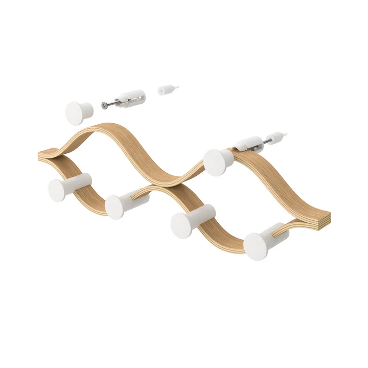 Montage Wandgardrobe, weiss / natur von Umbra