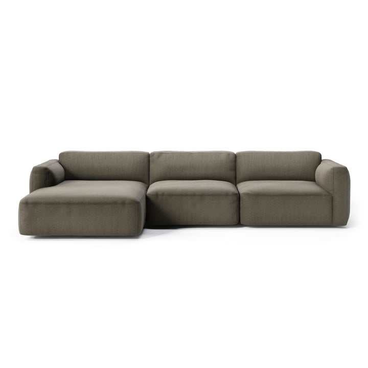 Develius Mellow Eck-Sofa, Konfiguration E, warm grey (Barnum 08) von &Tradition