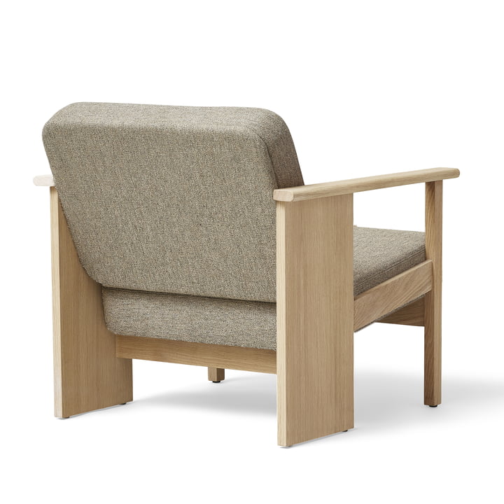 Block Loungesessel, Eiche weiss geölt / braun 227 (Hallingdal 65) von Form & Refine