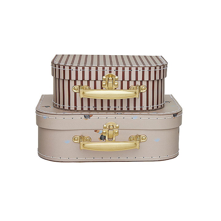 Toucan & Stripe Mini-Koffer, clay (2er-Set) von OYOY Mini