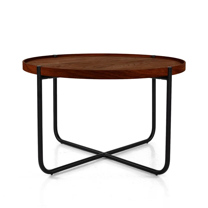 Studio Zondag - Licht Coffee Table Ø 60 cm, walnuss / schwarz