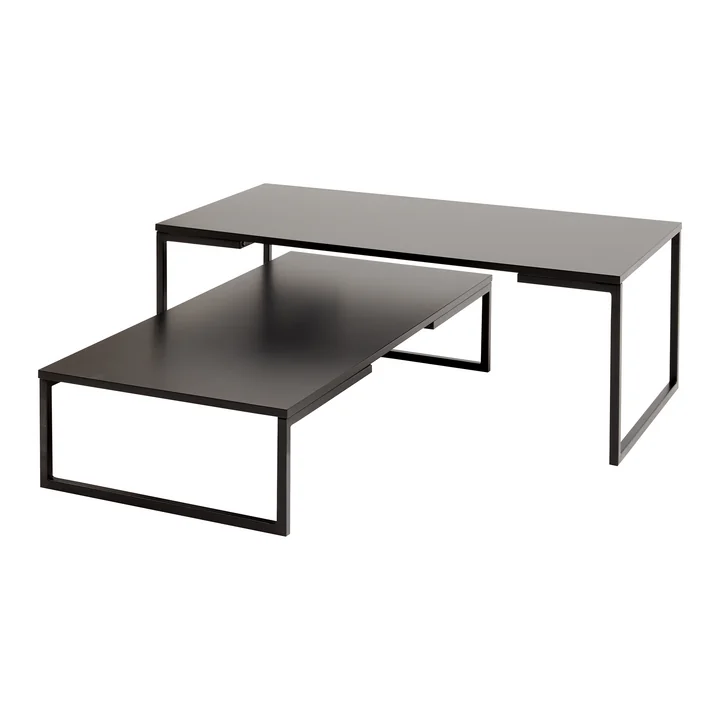 Mirror Couchtisch, large, schwarz lackiert von Softline