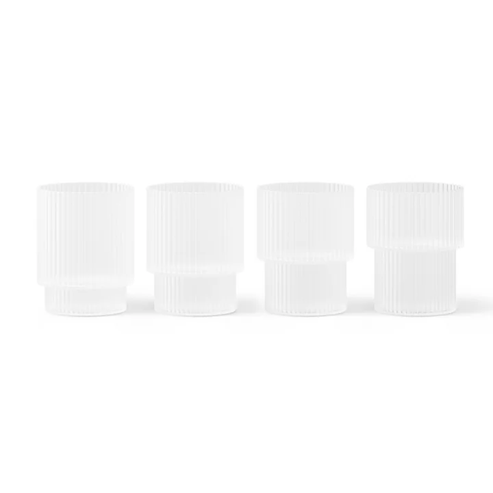 Ripple Gläser, frosted (4er-Set) von Ferm Living