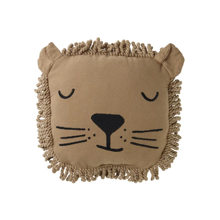 Nobodinoz - Lion Kissen, 34 x 34 cm, sesame