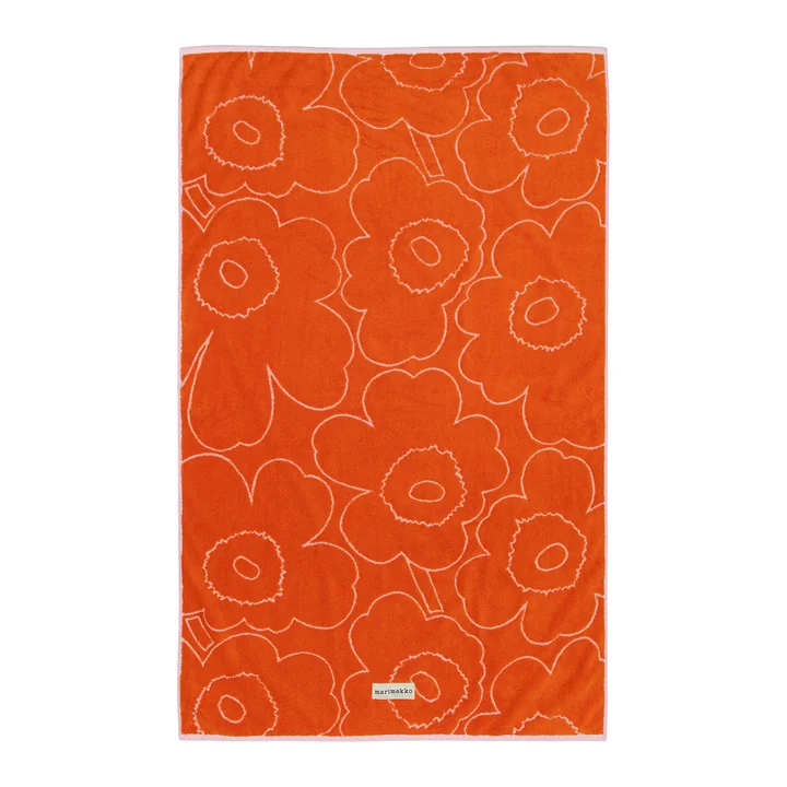 Piirto Unikko Badetuch, 100 x 160 cm, burnt orange / pink von Marimekko