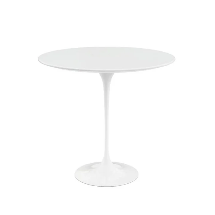 Knoll - Saarinen Beistelltisch, Ø 41 cm, weiss