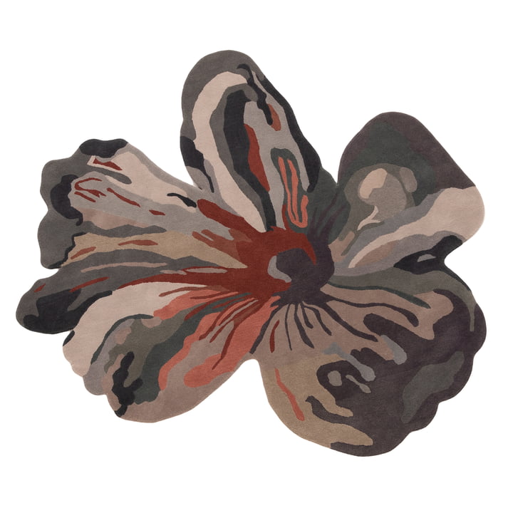 Flora Bloom Teppich 4, 170 x 156 cm, grau von nanimarquina