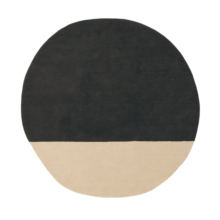 Pearl Wollteppich, 200 x 197 cm, schwarz von nanimarquina