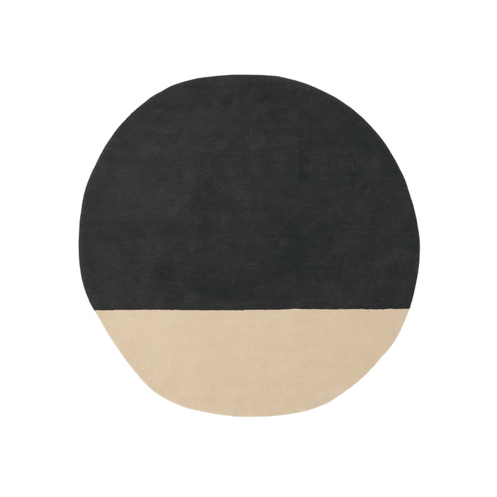 Pearl Wollteppich, 150 x 148 cm, schwarz von nanimarquina