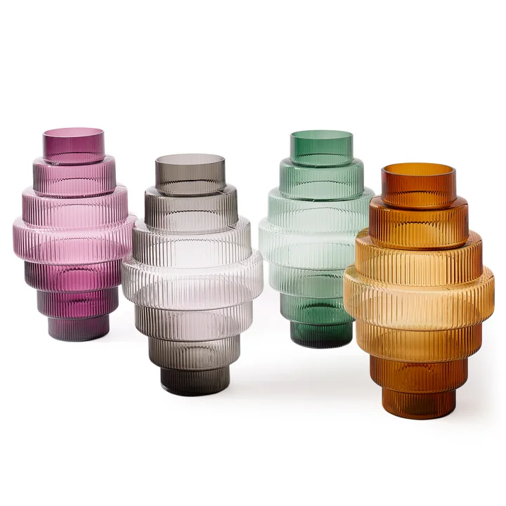 POLSPOTTEN - Steps Vase S, dunkles lila