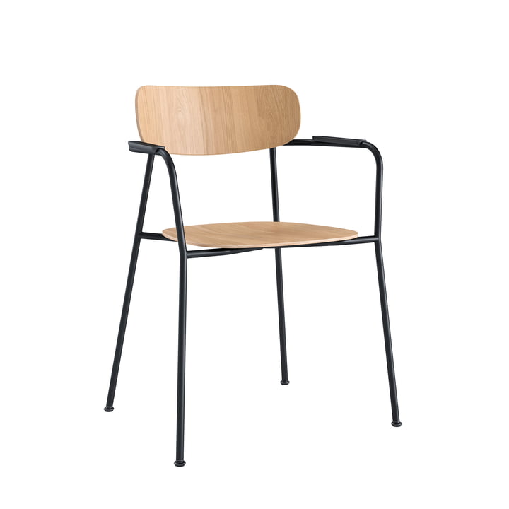 Scope Armlehnstuhl, Gestell schwarz / Eiche weiss gefärbt von Andersen Furniture