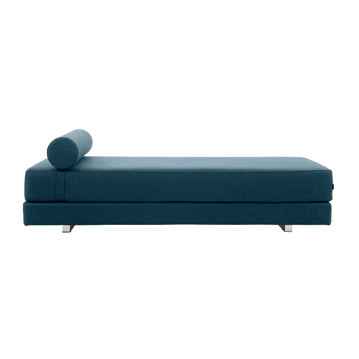 Lubi Schlafsofa mit Kaltschaummatratze, blau (Filz 846), inkl. Nackenrolle von Softline