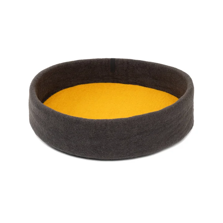 Kuno Hundekorb, Ø 60 cm, Inlay ockergelb von myfelt