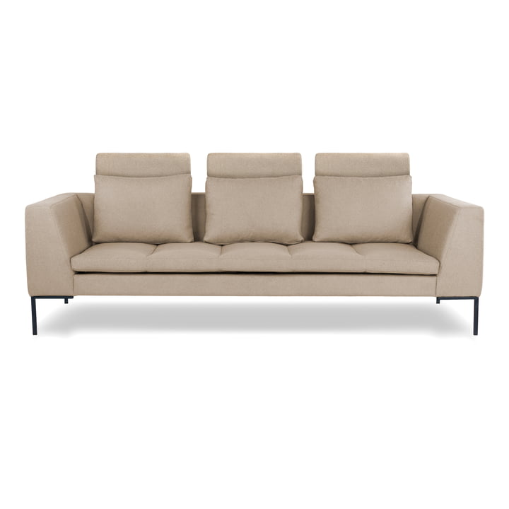 Rikke 3-Sitzer Sofa, 244 x 106 cm, beige (Enna Beige 1060) von Nuuck