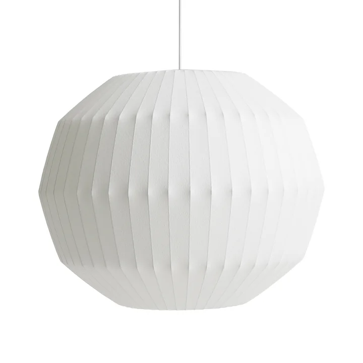 Nelson Angled Sphere Bubble Pendelleuchte L, off-white von HAY