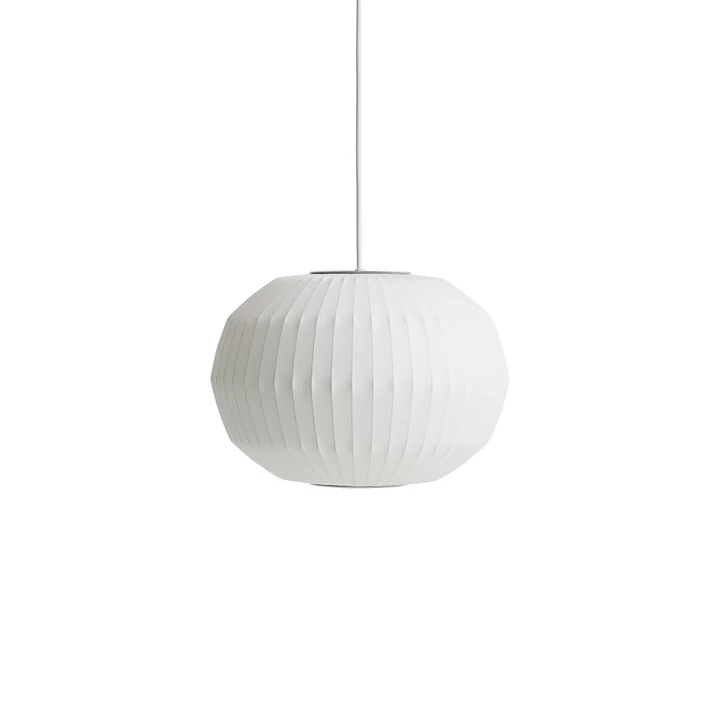 Nelson Angled Sphere Bubble Pendelleuchte S, off-white von HAY
