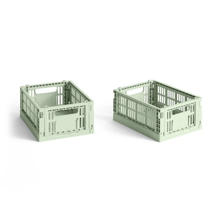 Colour Crate Korb Mini, 17 x 13 cm, mint, recycled (2er-Set) von HAY