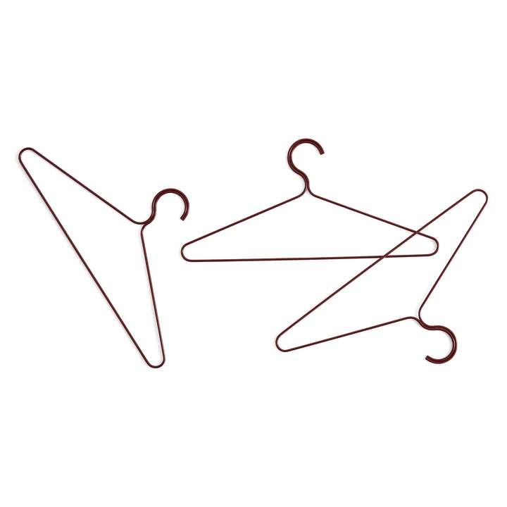 Colour Kleiderbügel, maroon red (3er-Set) von HAY