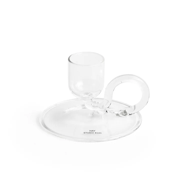 Tiny Kerzenständer curved, Ø 7 x H 5 cm, klar von HAY