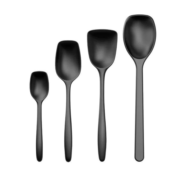 Classic Rührlöffel-Set, carbon schwarz (4er-Set) von Rosti