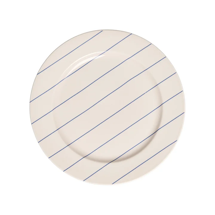 Pyjamas Teller, Ø 22.7 cm, blau von Design Letters