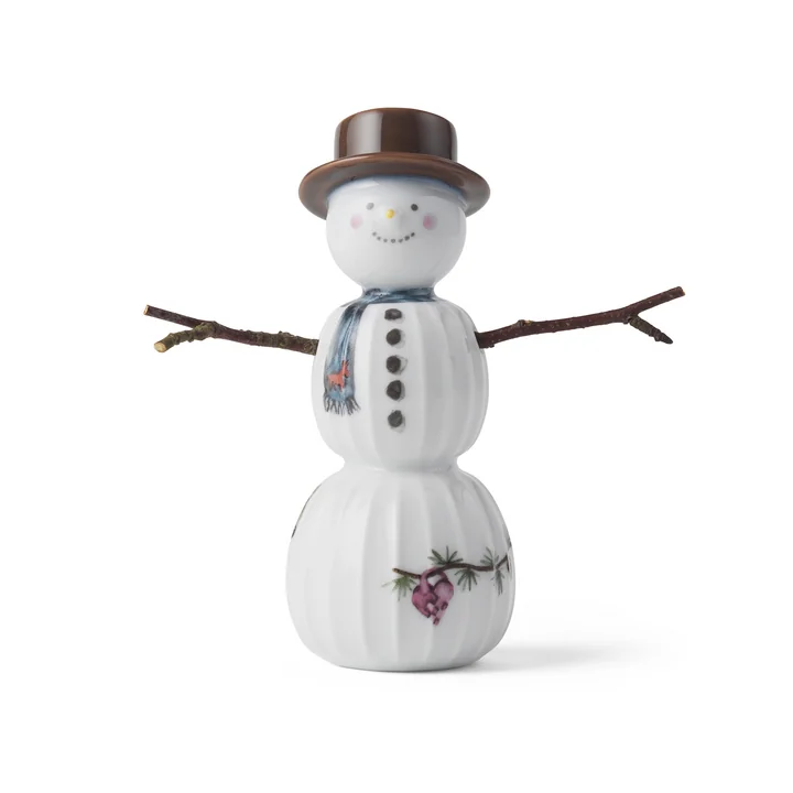 Hammershøi Christmas 2024, Schneemann H 11,5 cm, weiss von Kähler Design