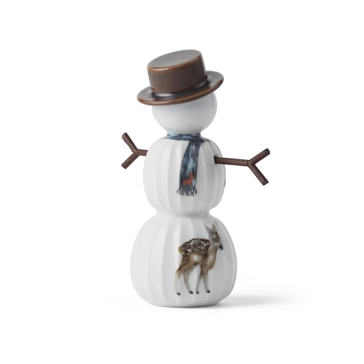 Hammershøi Christmas 2024, Schneemann H 11,5 cm, weiss von Kähler Design