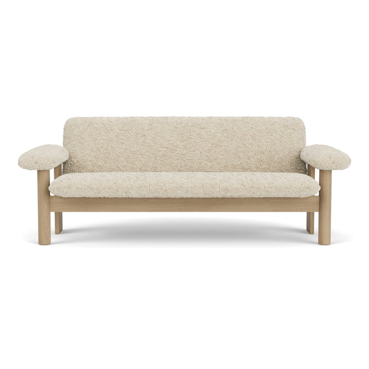 Brasilia 2-Sitzer Sofa, Eiche natur / Schaffell natur von Audo